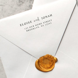 Sello Automático Elegante Elegante Elegante Pareja Boda Moderna Sim