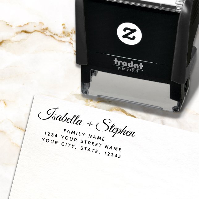 Sello Automático Elegante escritura de la dirección de devolución d (Subido por el creador)