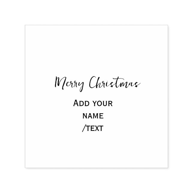 Sello Automático Elegante feliz Navidad añadir texto simple (Diseño)