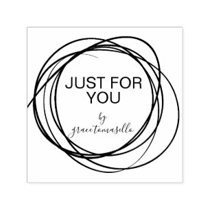 Sello Automático Elegante Garabato Solo Para Ti Personalizado