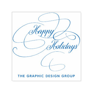 Sello Automático Elegante guión caligrafía vacaciones felices