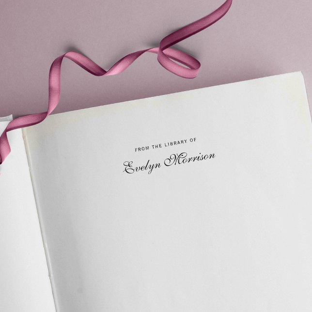 Sello Automático Elegante Guión De La Biblioteca De (Subido por el creador)