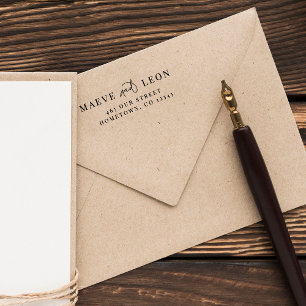 Sello Automático Elegante guión elegante Moda moderna Boda