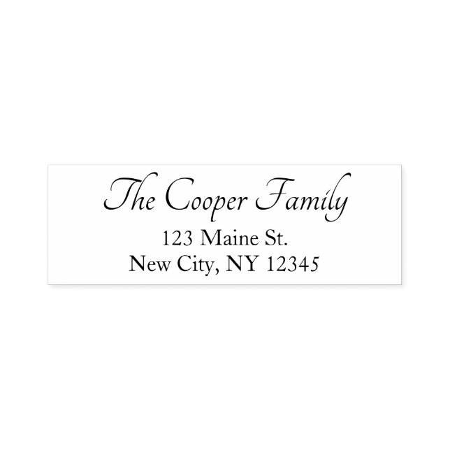 Sello Automático Elegante Guión Nombre de familia Dirección de devo (Diseño)