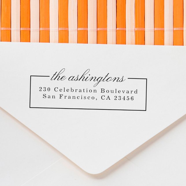 Sello Automático Elegante Guión Nombre de familia Dirección de devo (Subido por el creador)