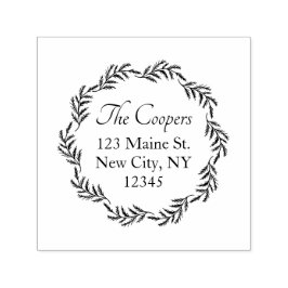 Sello Automático Elegante Guión Nombre de familia Dirección de devo