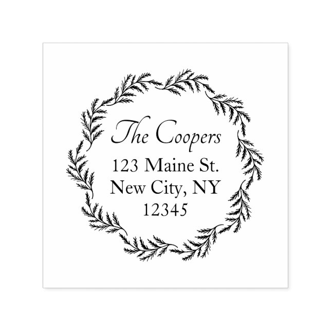 Sello Automático Elegante Guión Nombre de familia Dirección de devo (Diseño)