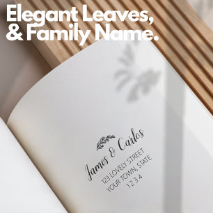 Sello Automático Elegante izquierda Nombre de familia Dirección de