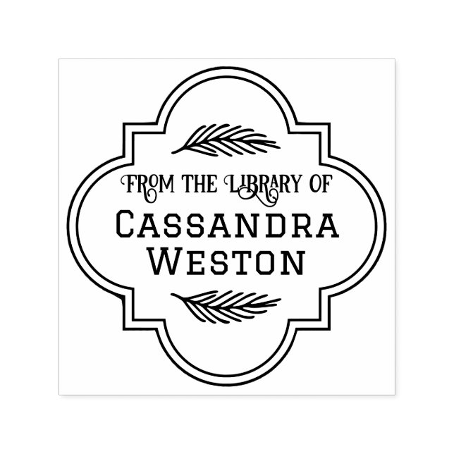 Sello Automático Elegante libro marroquí de la biblioteca de cuadro (Diseño)