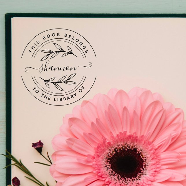 Sello Automático Elegante libro Personalizado "De la biblioteca de" (Subido por el creador)