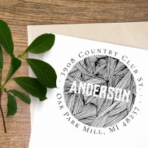 Elegante línea botánica Personalizado de arte Dire