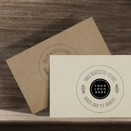 Sello Automático Elegante logo comercial Personalizado y eslogan de