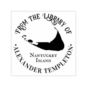 Sello Automático Elegante mapa de la isla de Nantucket nombre del l