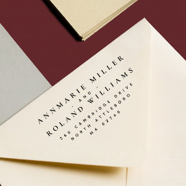 Sello Automático Elegante Mínimo Dos Últimos Nombres Dirección De D