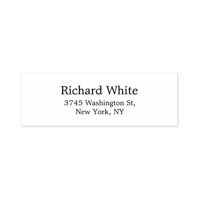 Sello Automático Elegante Moderno Simple Negro Y Blanco Con Estilo  (Diseño)