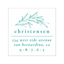 Sello Automático Elegante nombre de familia botánica y dirección de