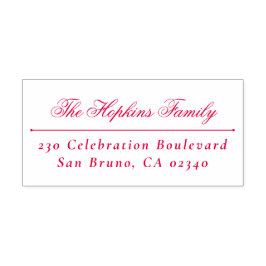 Sello Automático Elegante Nombre de familia de script Dirección de 