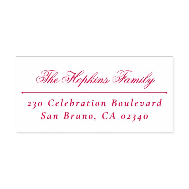 Sello Automático Elegante Nombre de familia de script Dirección de  (Diseño)