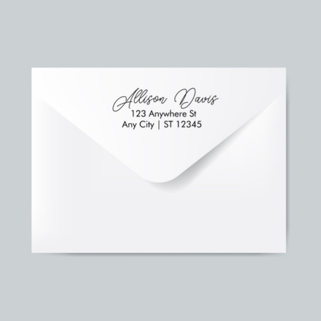 Sello Automático Elegante | Nombre de familia y dirección de devolu (Subido por el creador)