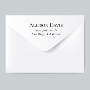 Sello Automático Elegante   Nombre de familia y dirección de devolu