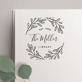 Sello Automático Elegante placa botánica de la familia