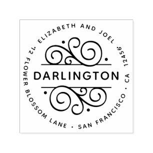 Sello Automático Elegante prosperado alrededor de remite clásico