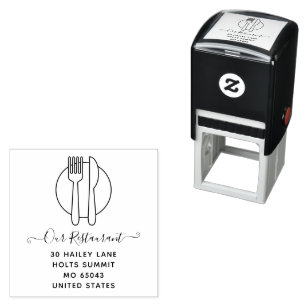 Sello Automático Elegante restaurante minimalista y profesional