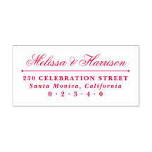 Elegante Script Boda Nombres Dirección de devoluci