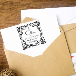 Sello Automático Elegante Script Celtic Knot Dirección de devolució