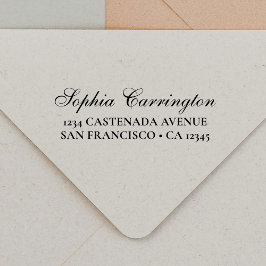 Sello Automático Elegante Script Dirección de devolución personaliz