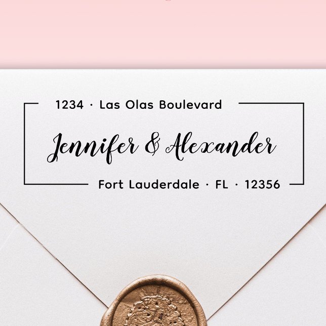 Sello Automático Elegante Script Moderno Dirección de retorno de Bo (Subido por el creador)