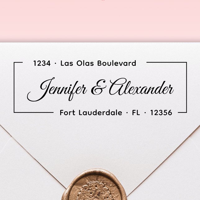 Sello Automático Elegante Script Moderno Dirección de retorno de Bo (Subido por el creador)