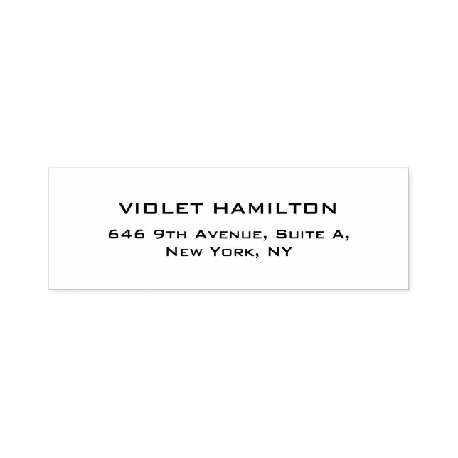 Sello Automático Elegante Sencillo Blanco Profesional Moderno (Diseño)