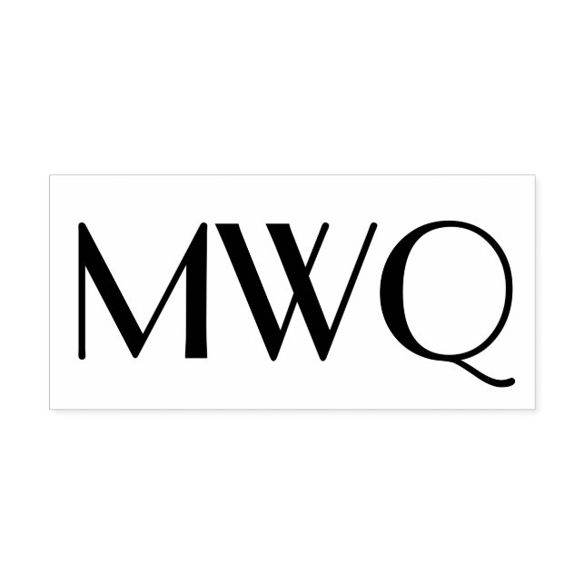 Sello Automático Elegante simple 3 Monograma inicial #6S (Diseño)