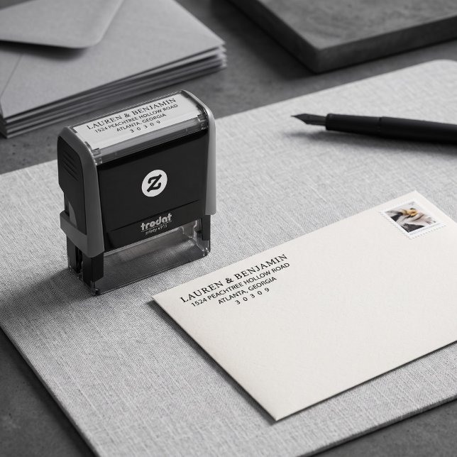 Sello Automático Elegante Tipográfico Negro (Subido por el creador)