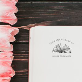 Sello Automático Elegante Vintage De La Biblioteca De Nombre Person