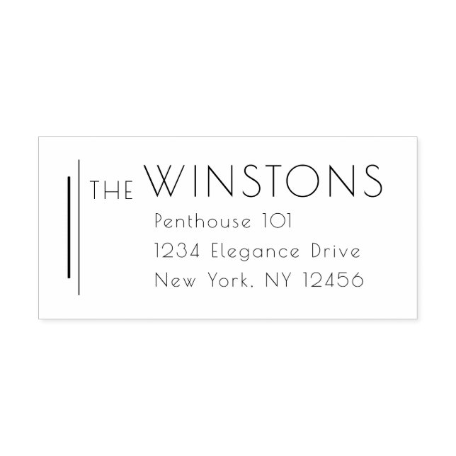 Sello Automático Elegante y elegante dirección clásica de lujo (Diseño)