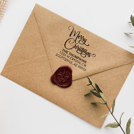 Sello Automático Elegante y moderna familia de Personalizados navid