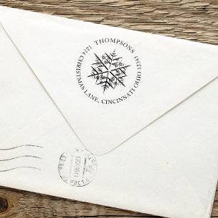 Sello Automático Elegante y sencillo copo de nieve para invierno en