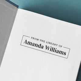 Sello Automático Elegante y simple de la biblioteca de la bibliotec