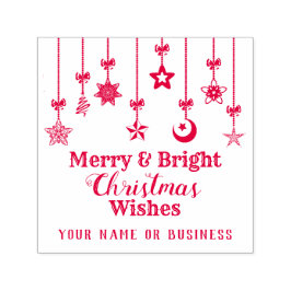 Sello Automático Elegantes Navidades Estrella Ornamentos