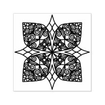 Emblema de Mandala Negra Trébol