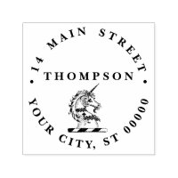 Emblema herálico de cabeza de unicornio