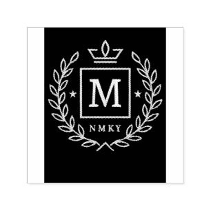 Sello Automático "Emblema Real NMKY – Diseño de Cresta con Monogram