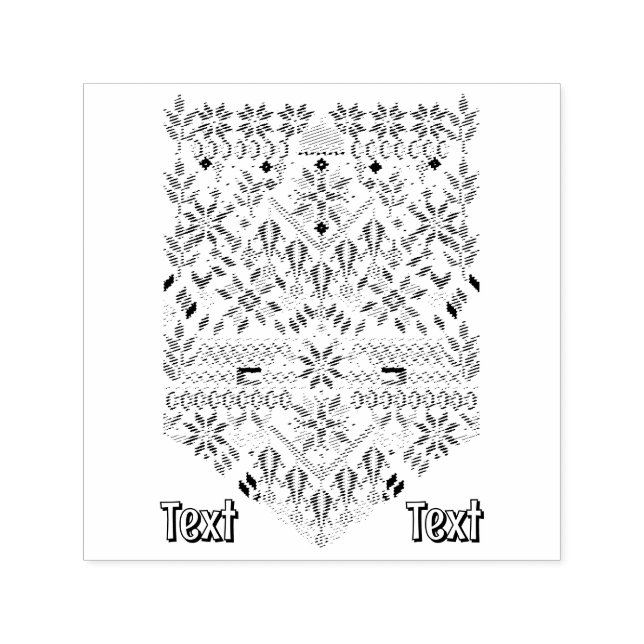 Sello Automático Embrodería tradicional de Palestina Tatreez (Diseño)