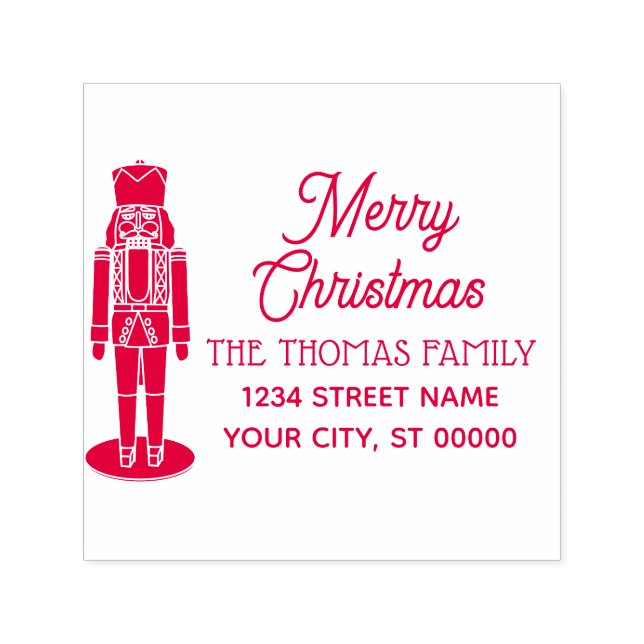 Sello Automático Embustero #2 Feliz Navidad Dirección de devolución (Diseño)