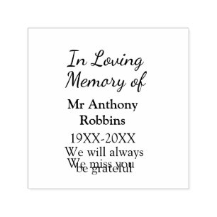 Sello Automático En memoria amorosa de nombre recuerdo funeral