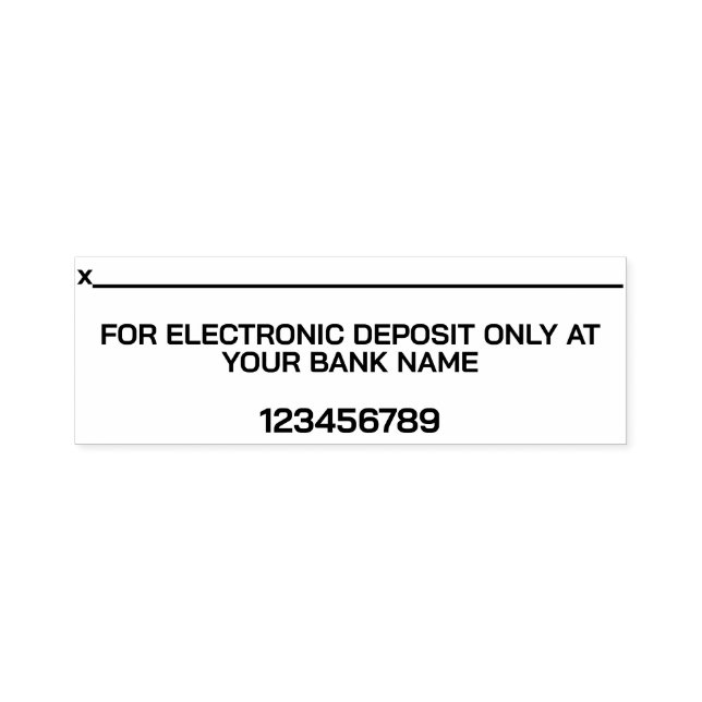SELLO AUTOMÁTICO  ENDOSO DE BANCO PERSONAL SOLO DEPÓSITO ELECTRÓNIC (Diseño)