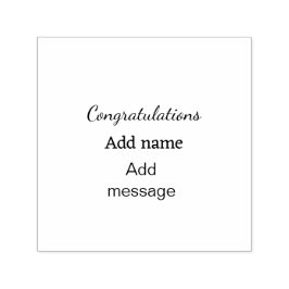 Sello Automático Enhorabuena agregar mensaje de nombre simple gradu