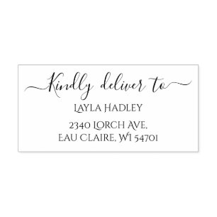 Sello Automático Entregar amablemente a la dirección RSVP